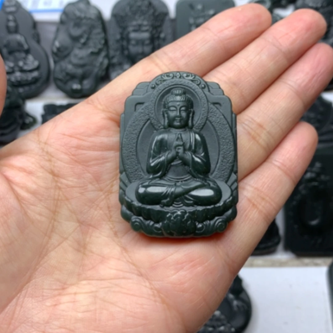 【闪购商品】颈饰未镶嵌和田玉双面雕刻