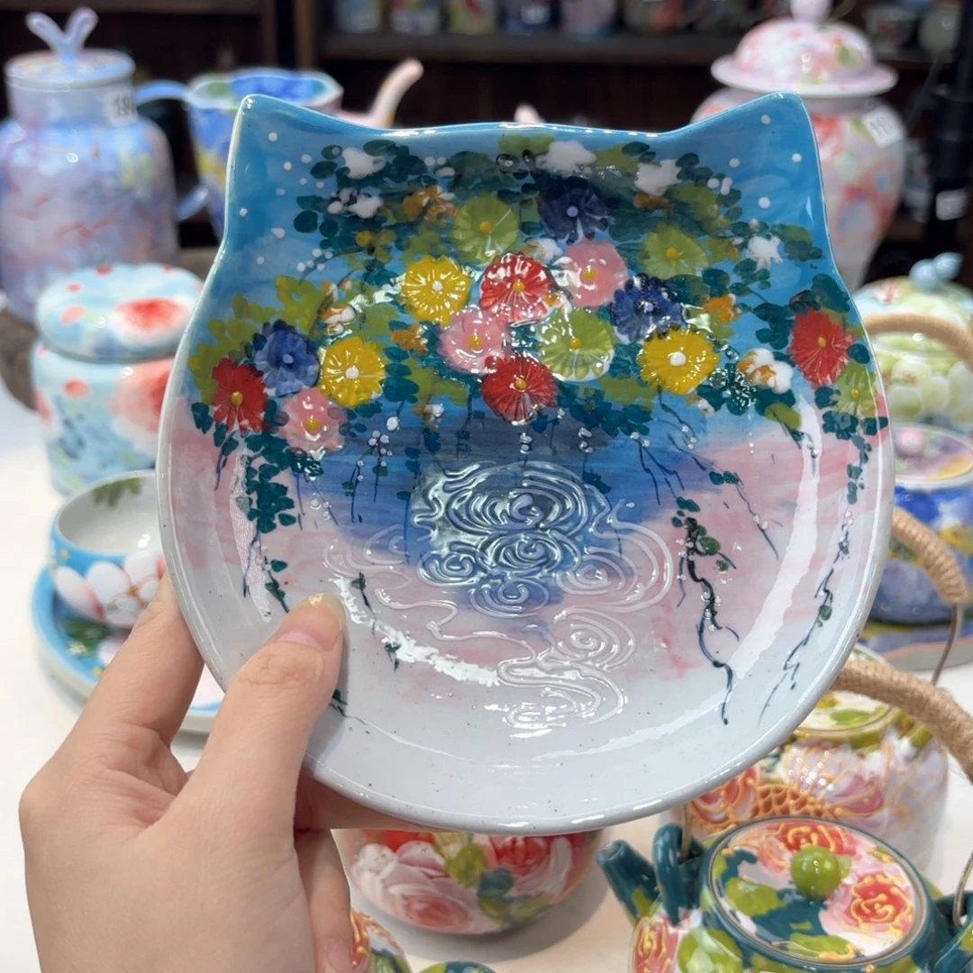 景德镇手绘高温釉下彩陶瓷茶具