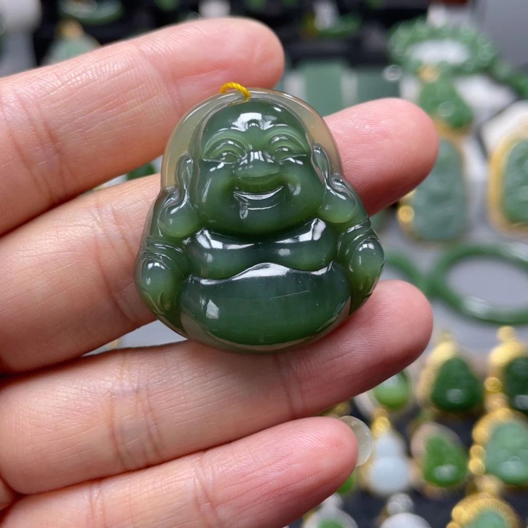 k***r和田玉（碧玉）未镶嵌吊坠(不含链)