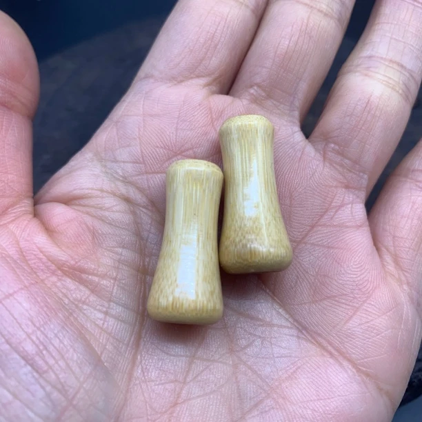 网秋粒手搓 轻量化水滴轮实心竹握丸一对 网秋粒diy