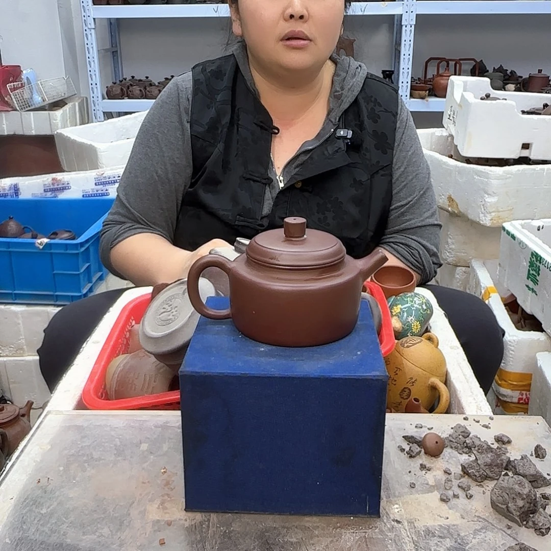 紫泥茶壶宜兴紫砂壶瑕疵处理