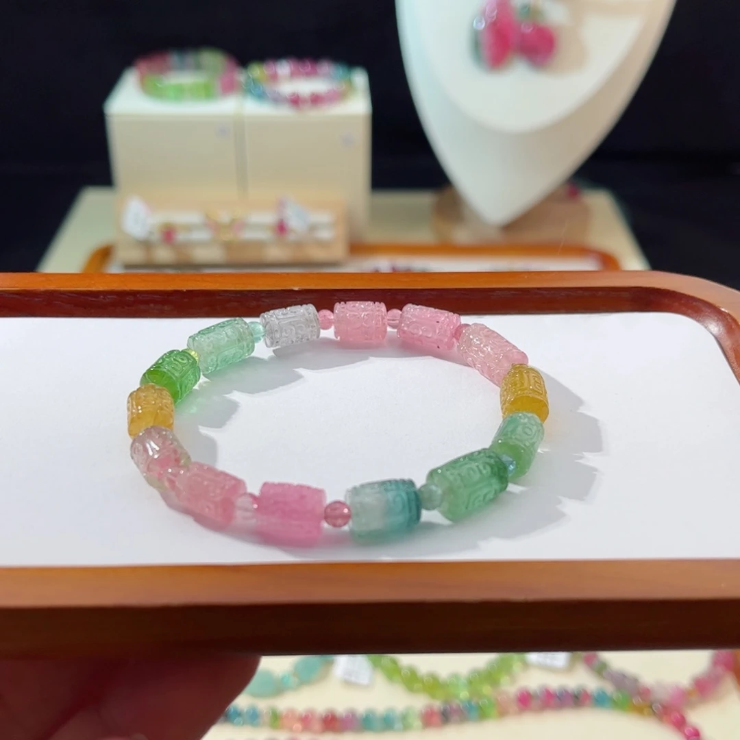 碧玺手串未镶嵌手串