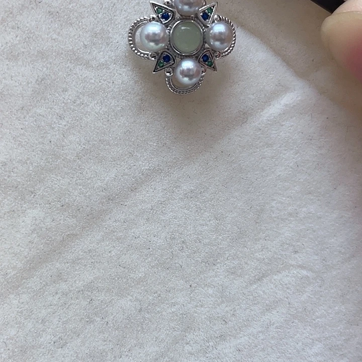 吊坠(不含链)银S925镶嵌海水珍珠