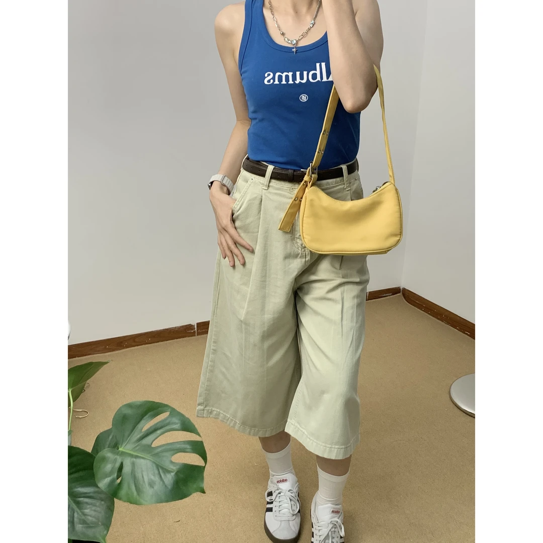 背心修身字母印花背心纯棉夏季背心女