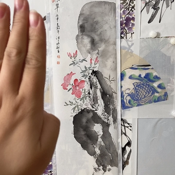 国画参展写意花鸟作品