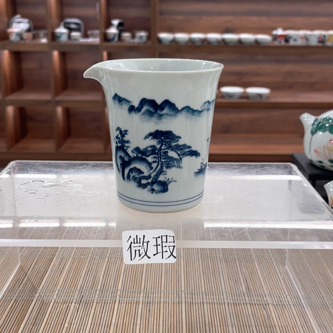 釉下手绘茶具微瑕