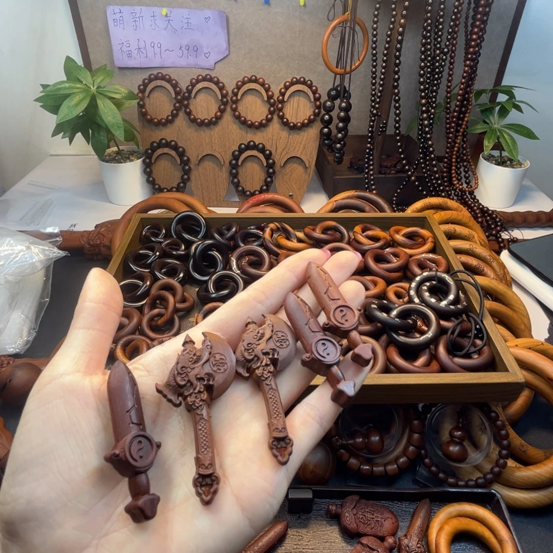 木质类枣木老料小天师剑小斧头