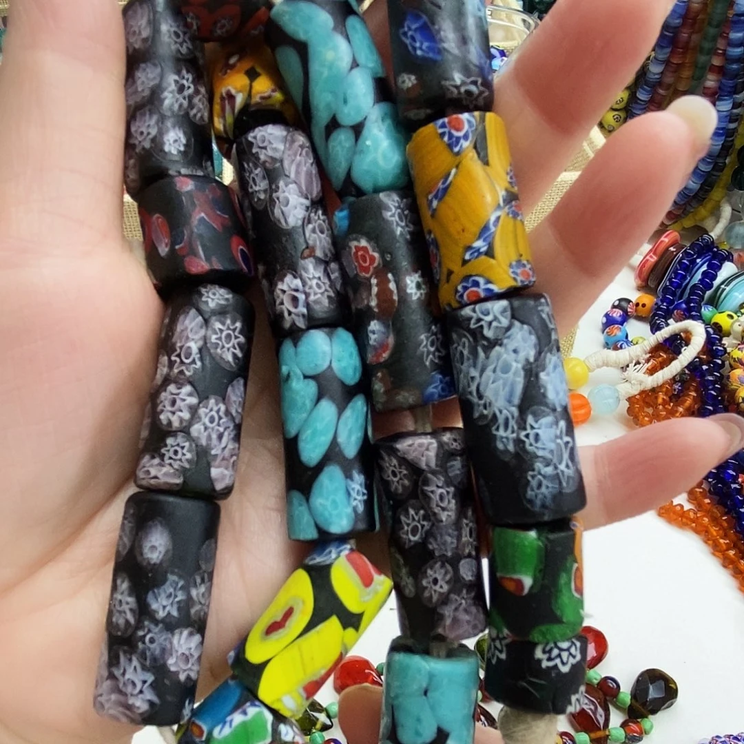 琉璃颈饰尼泊尔千花管123