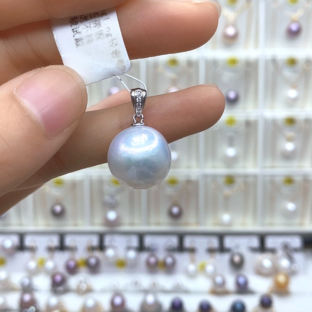 淡水珍珠银S925镶嵌颈饰