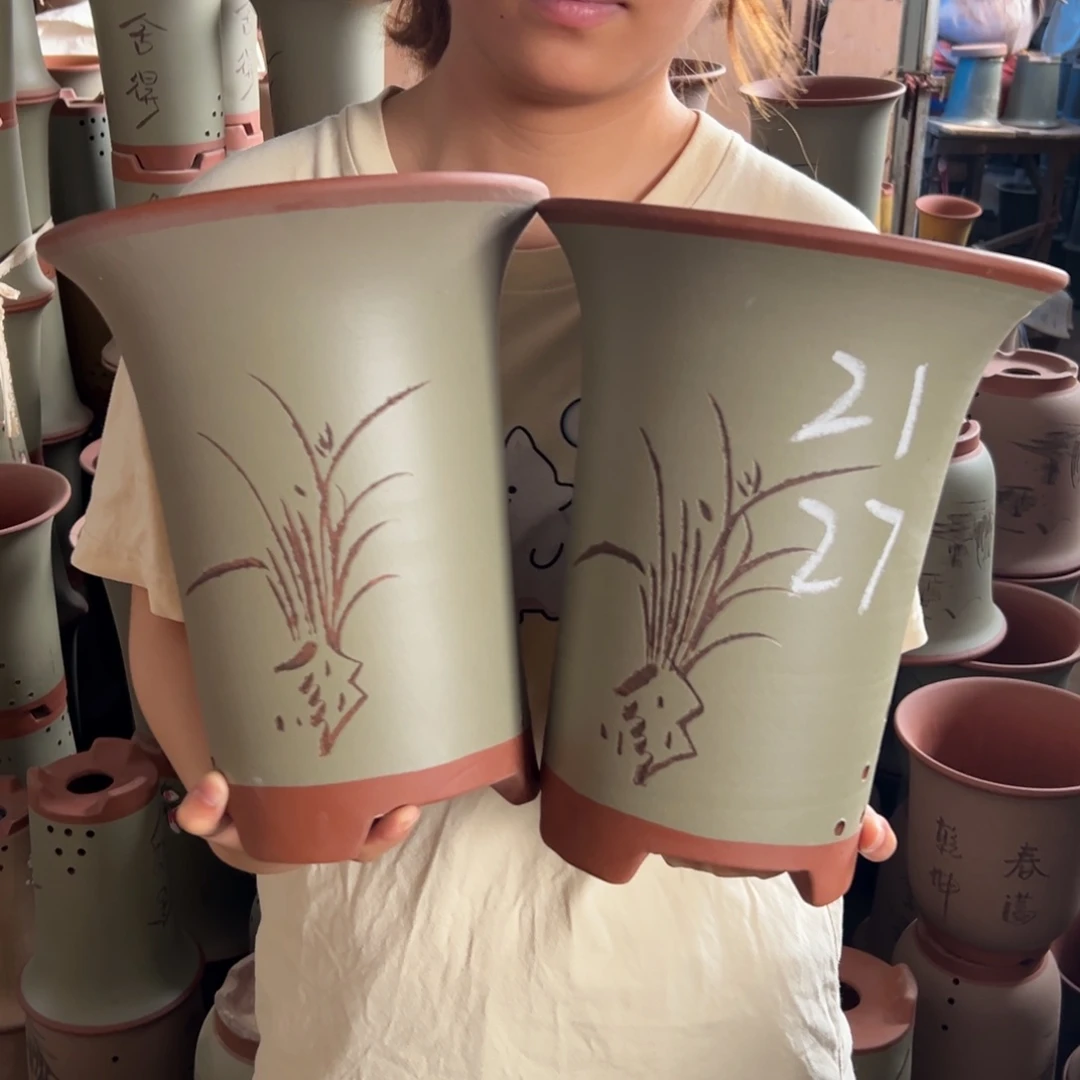 宜兴川阁紫砂花盆