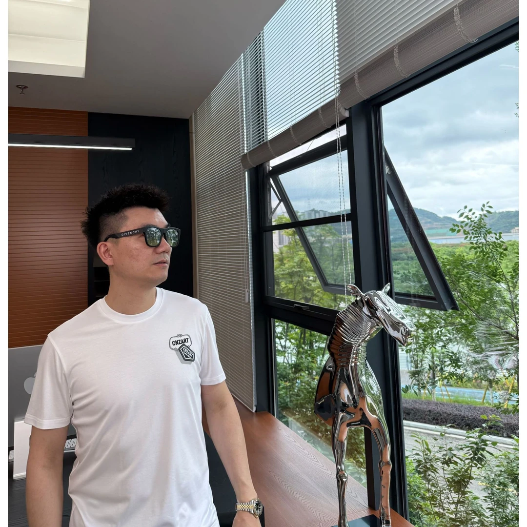 陆老板-2025夏季新品男士圆领多色短袖-6061