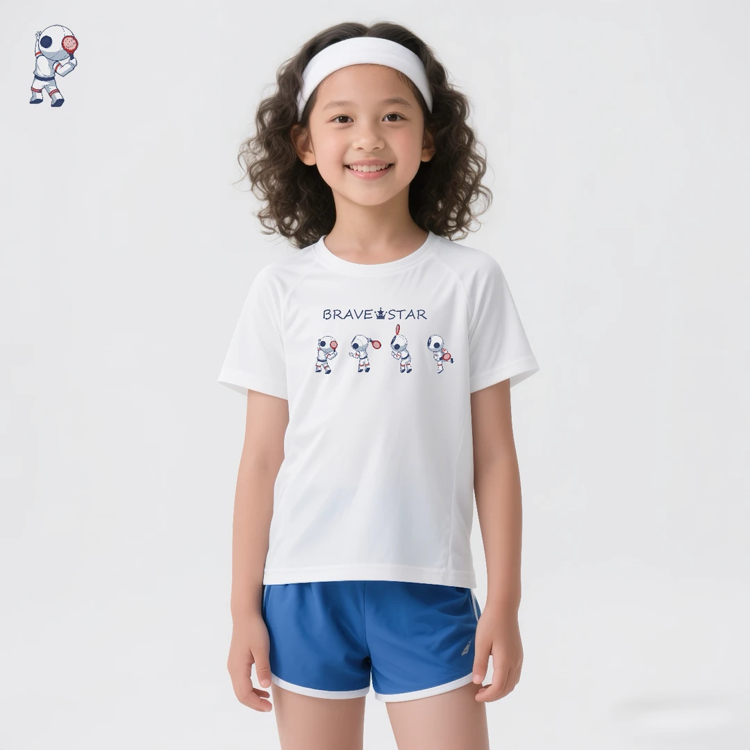 布士达儿童少年网球速干T恤（女）