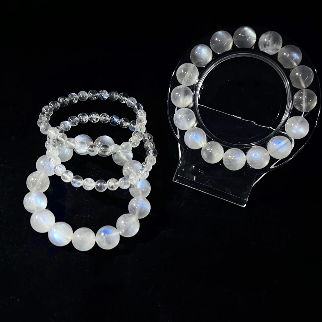 高品阶印度蓝月光手串多样性发其一