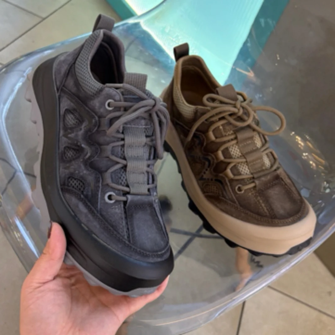 户外休闲2711～春季真皮户外增高厚底止滑透气防撞休闲时尚运动鞋