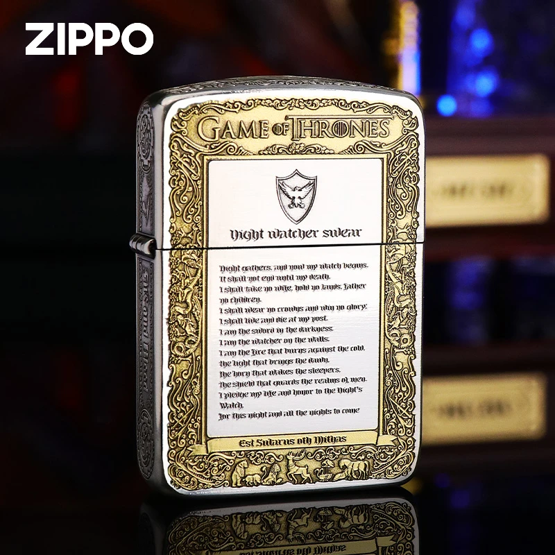 ZIPPO/之宝打火机1941复刻拉丝鎏金-冰与火男士友新春礼DY9913FK