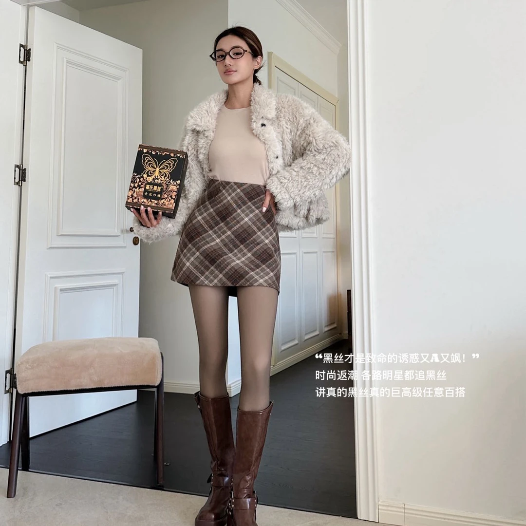 超透 400 克加绒高腰水光袜打底裤一体裤加大加厚不勾丝不起球