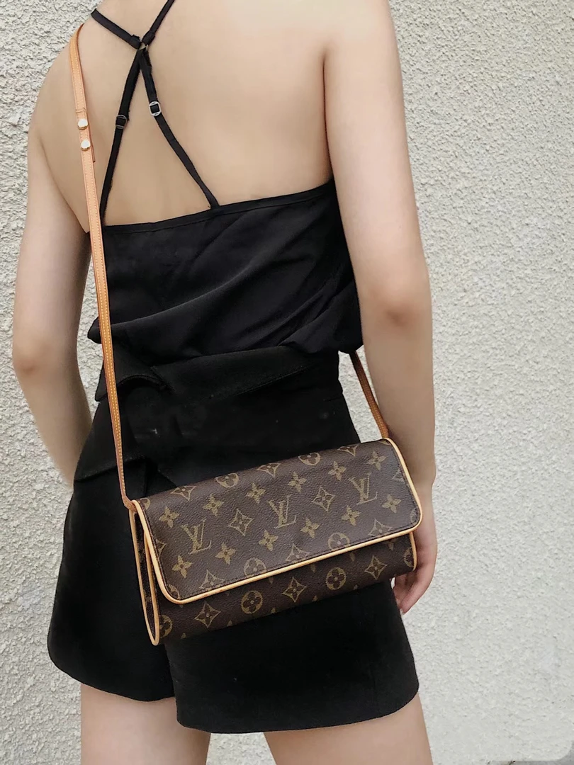 95新 LouisVuitton/路易威登 修复品LV老花单肩包大号信封