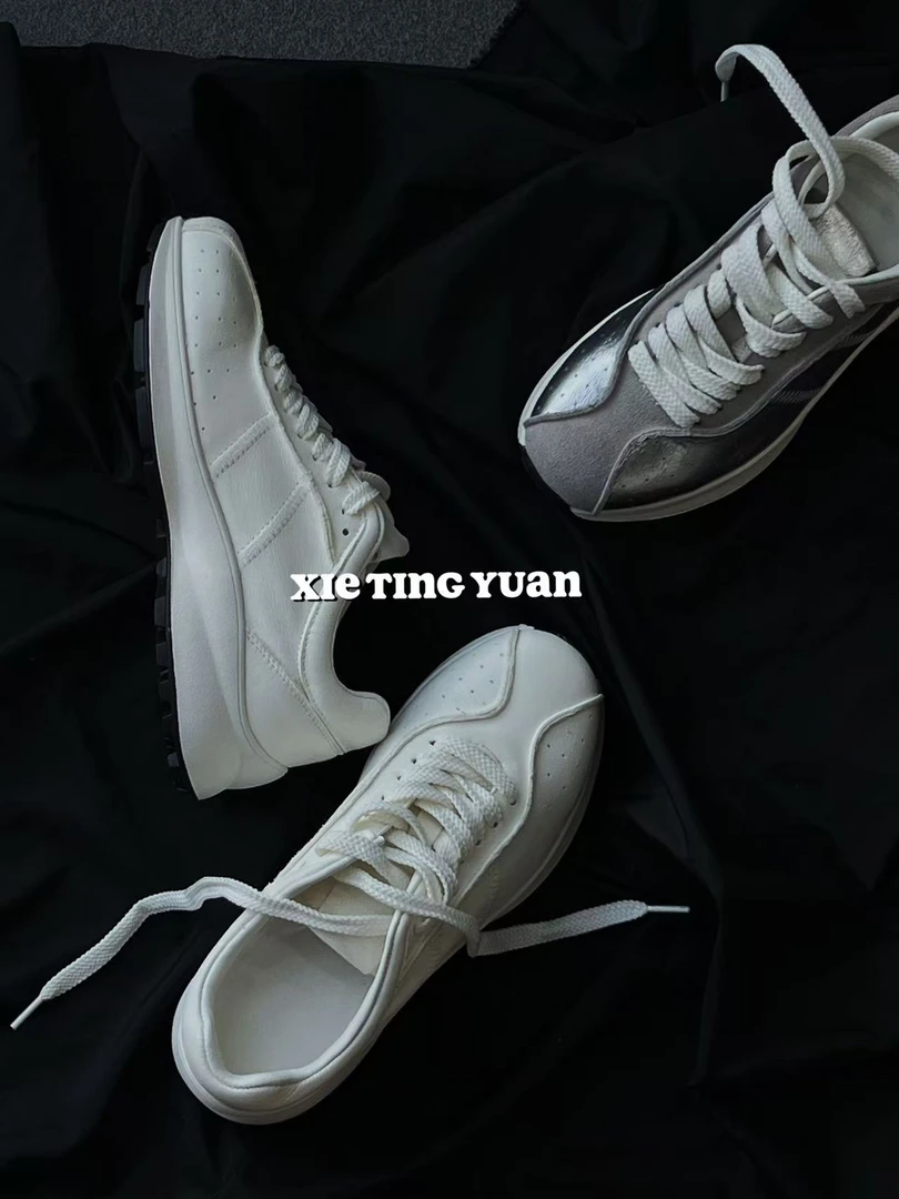 暴走神器微瑕脚感轻盈舒适~羊皮系带小白鞋8601