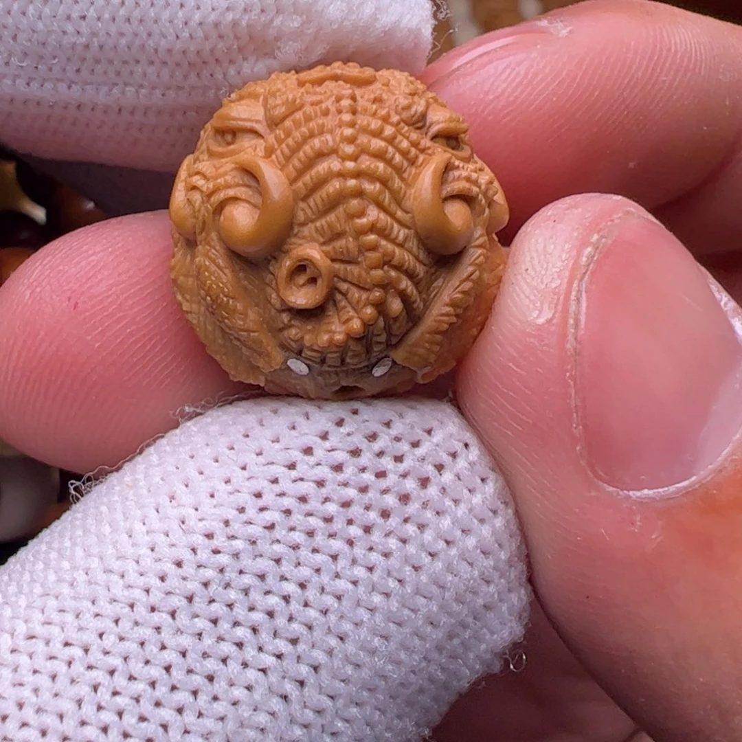 猴头核桃把件象神精修瑕疵