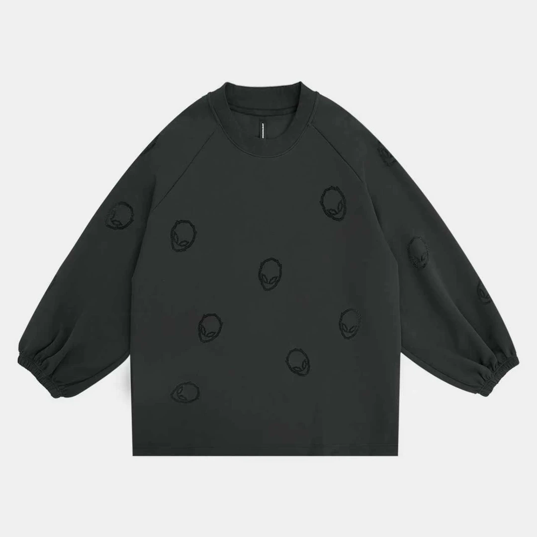 原创时尚简约休闲百搭宽松时尚慵懒松弛圆领卫衣 154288