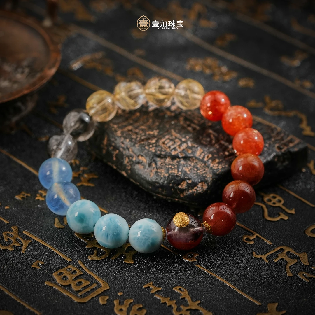 壹加维尼｜手工设计18kC富水晶多宝手串多样性发一7663N