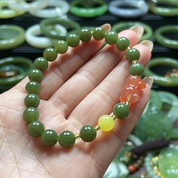 和田玉未镶嵌手链