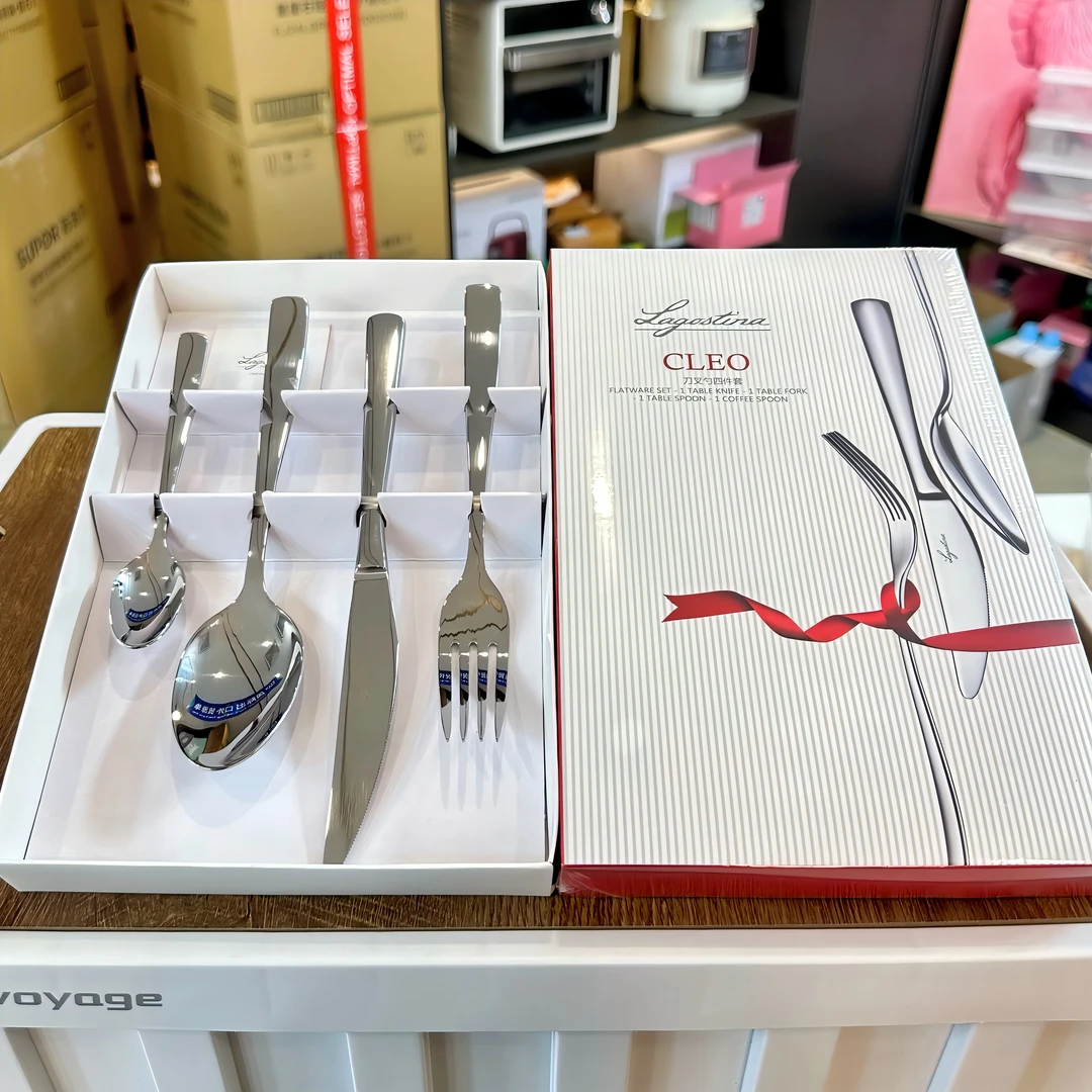 外贸原单4件套餐具刀叉勺子轻奢礼盒装