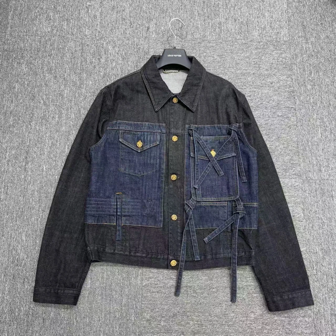 99新 LouisVuitton/路易威登  蝴蝶结拼接牛仔夹克/48码/10299