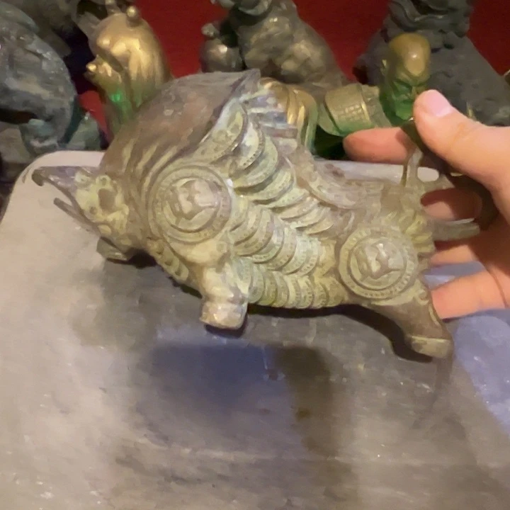 黄铜摆件，文房摆件