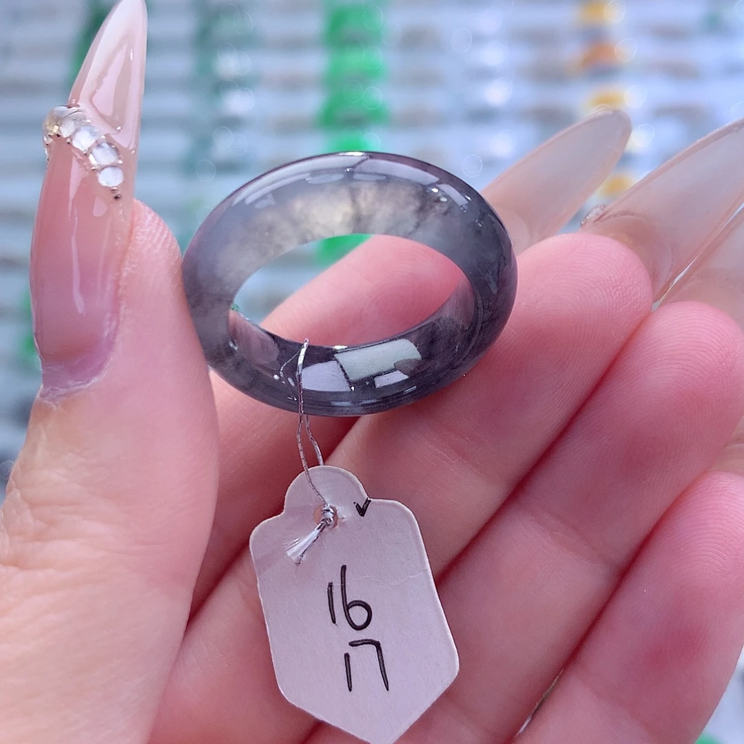 翡翠未镶嵌戒指天然