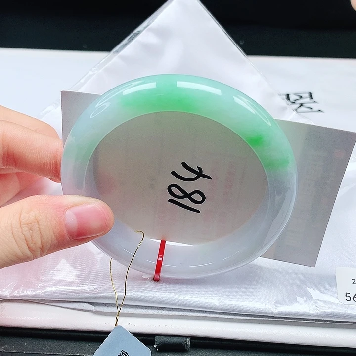 翡翠手镯未镶嵌缅甸天然a货手镯56+