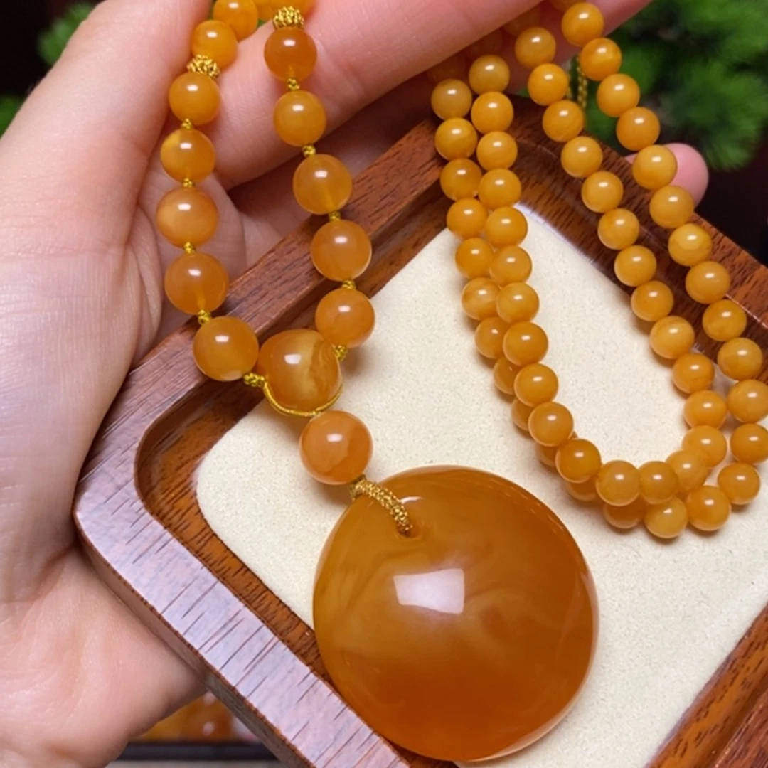 【闪购商品】蜜蜡颈饰未镶嵌项链