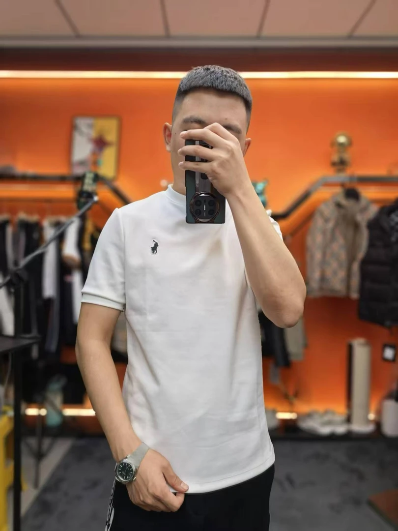 秋冬新款男士轻奢高品质休闲时尚百搭修身T恤半袖圆领