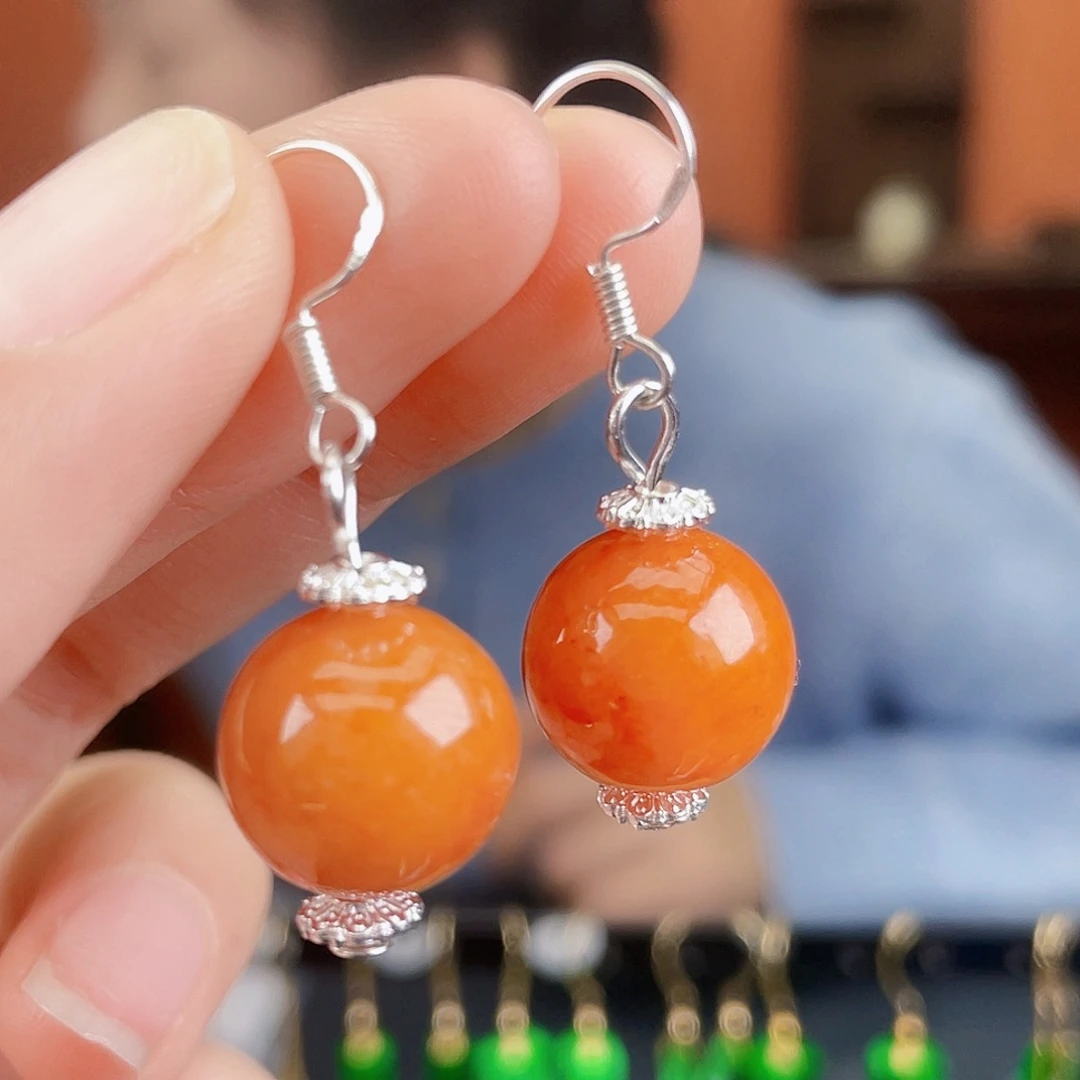 翡翠未镶嵌耳饰饰品