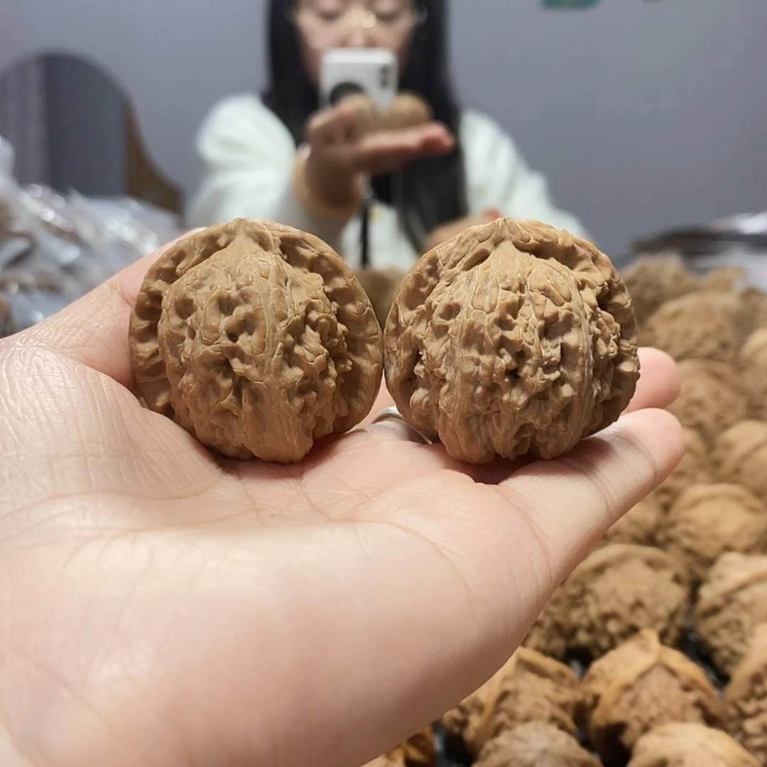 吊坠文玩核桃白狮子39