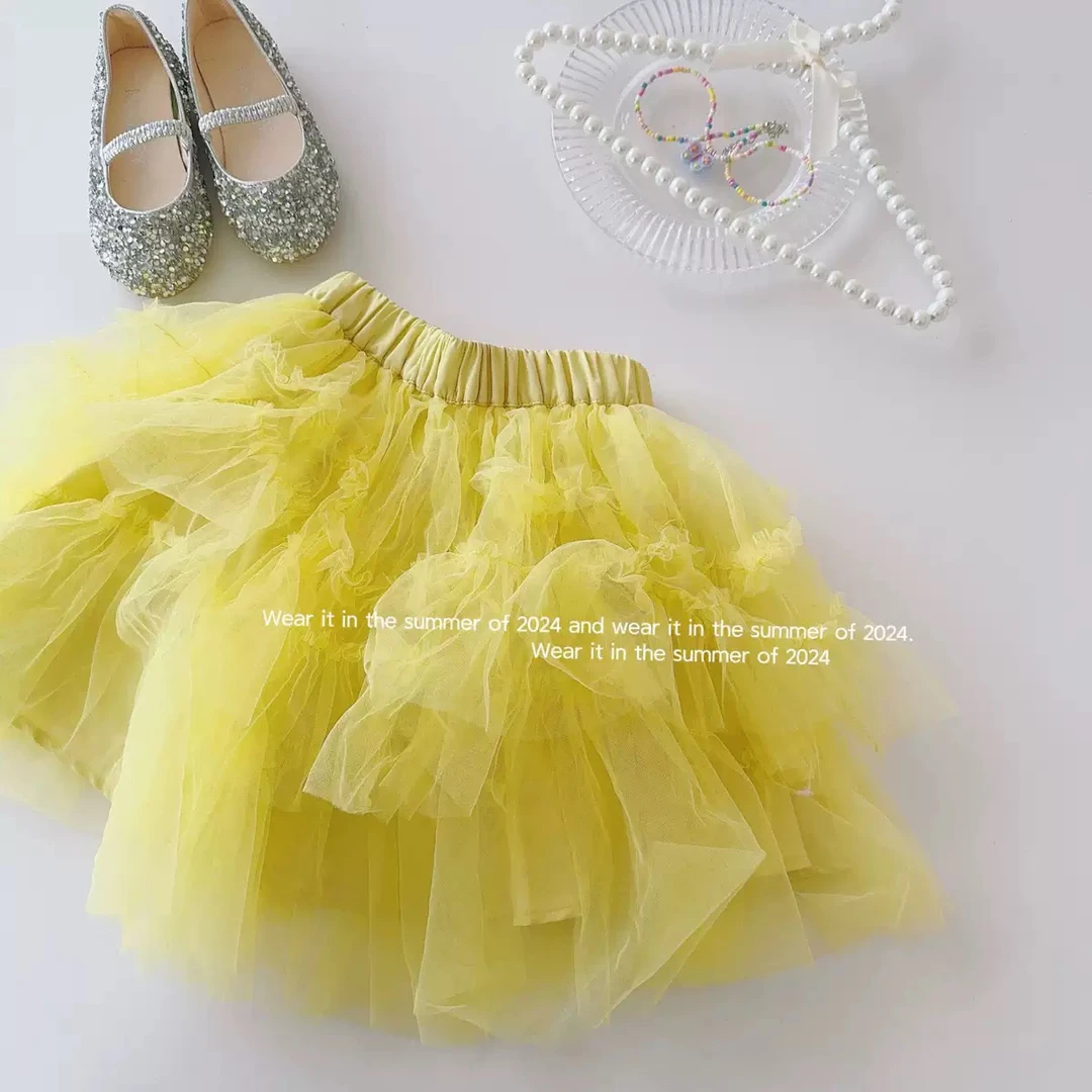 春夏女宝马卡龙色系纱裙