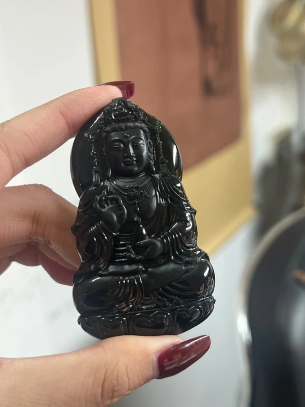 萍宝翡翠墨翠观音