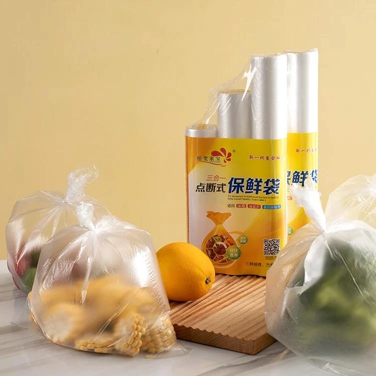 保鲜袋三合一保鲜袋家用包装保鲜袋连卷点断式手撕袋子
