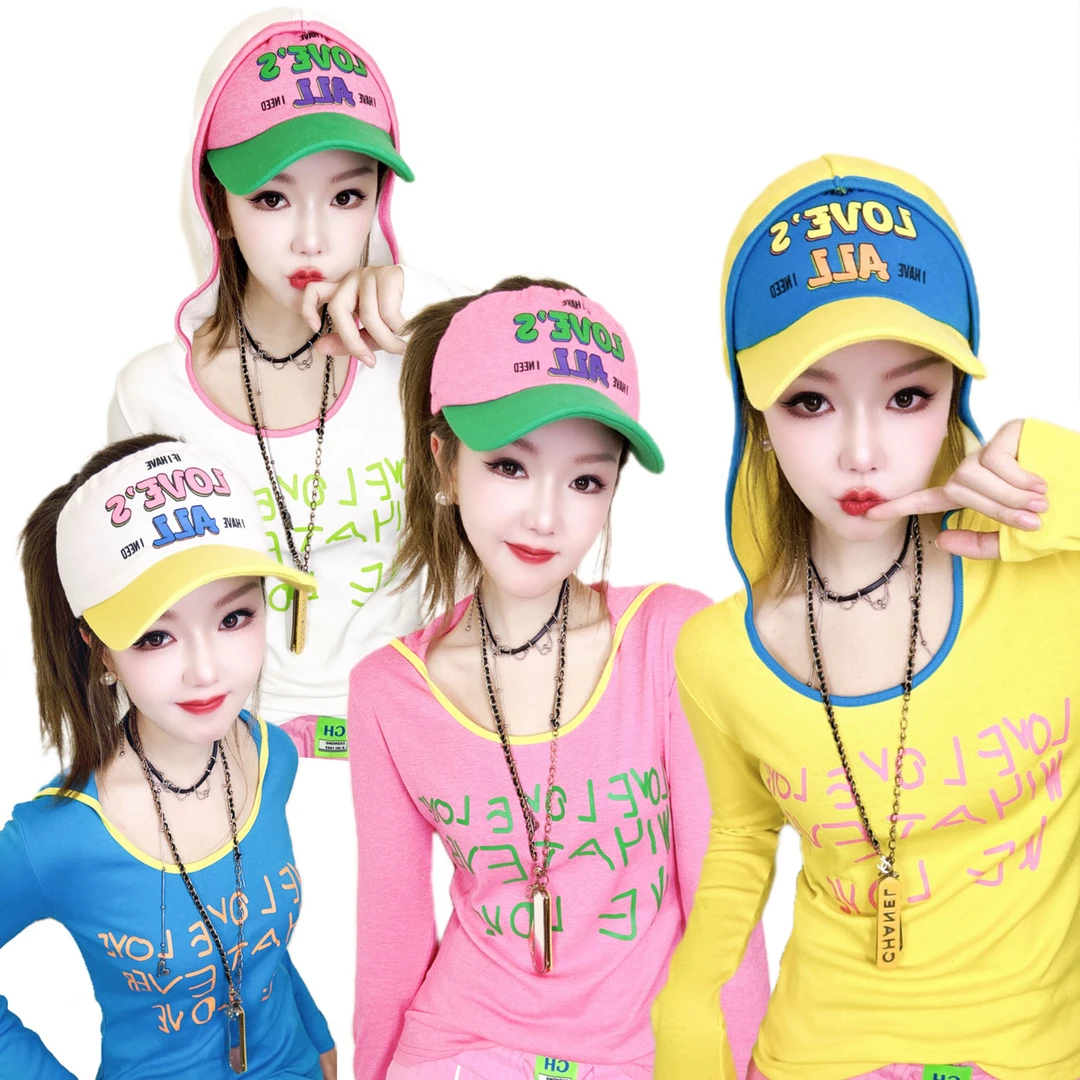 A301春装新款潮牌修身显瘦时尚洋气减龄纯棉打底衫连帽长袖T恤女