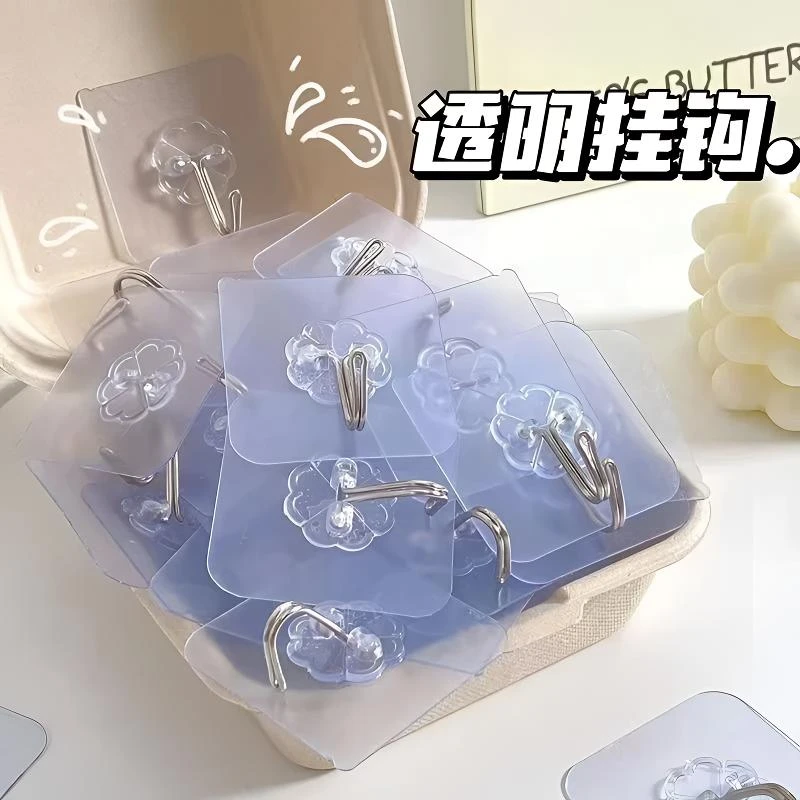 挂钩贴免打孔无痕强力胶粘厨房卫生间宿舍墙面壁上钩子门后连粘钩