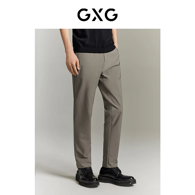 GXG男装 商场同款 休闲裤长裤小脚绣花 2023夏季新款#GE1020799C