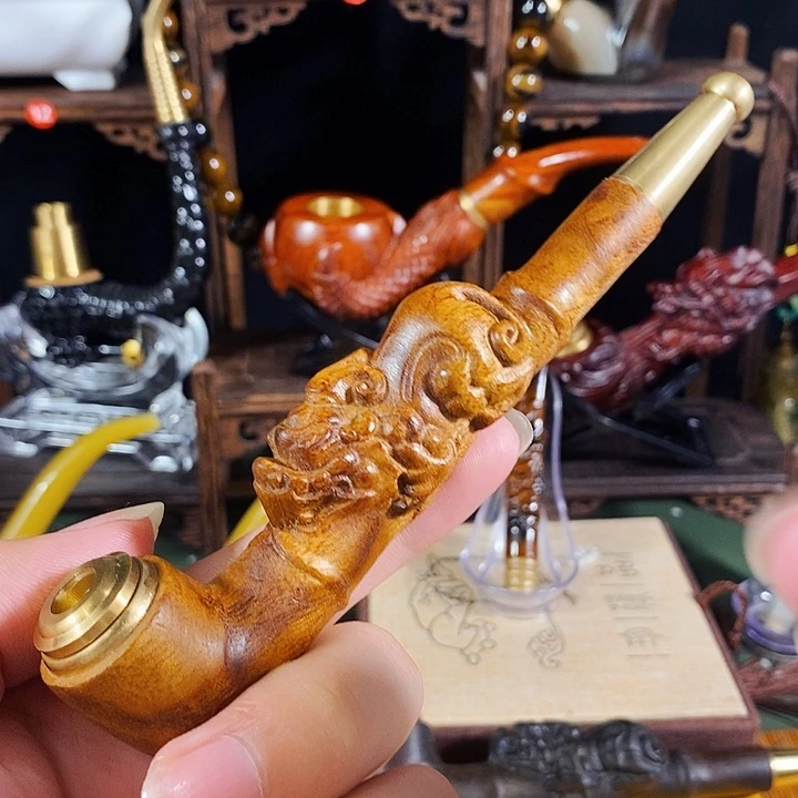 高端定制金丝楠烟嘴