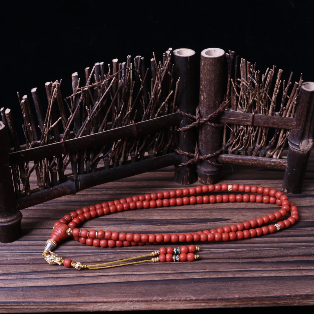 【石语珠宝】南红玛瑙4-5mm左右diy老型珠多圈项链一条d805