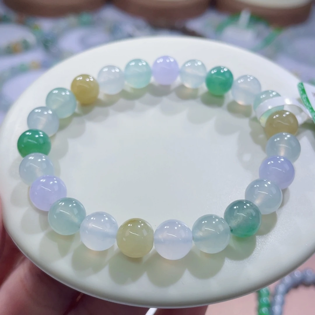 未镶嵌手链翡翠马卡龙卡8