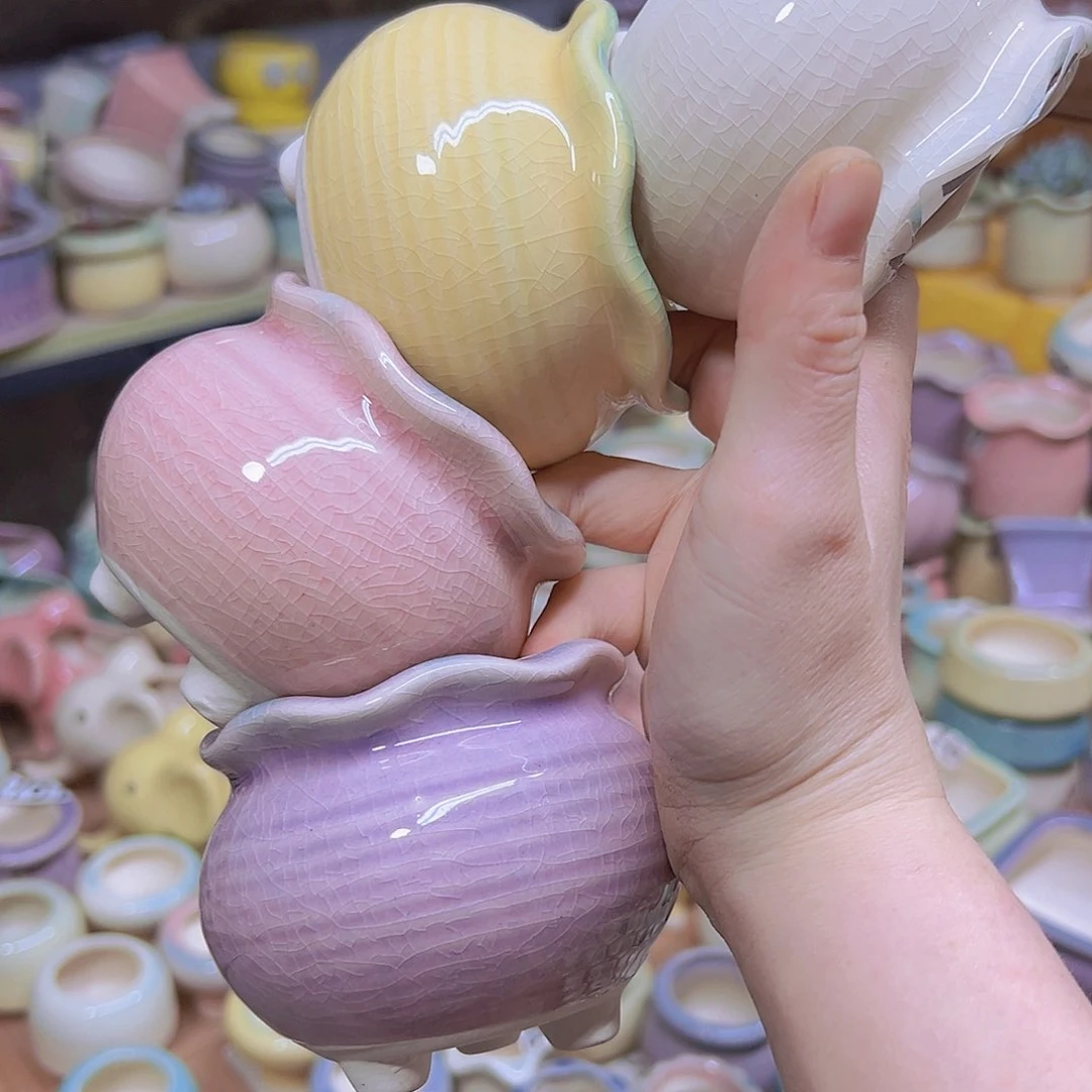 陶瓷花盆当场满12包邮