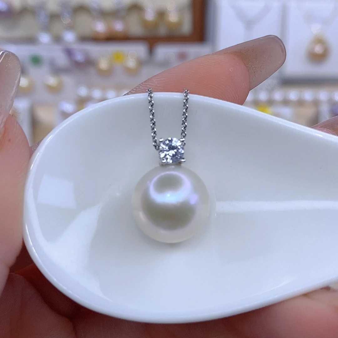 颈饰淡水珍珠银S925镶嵌