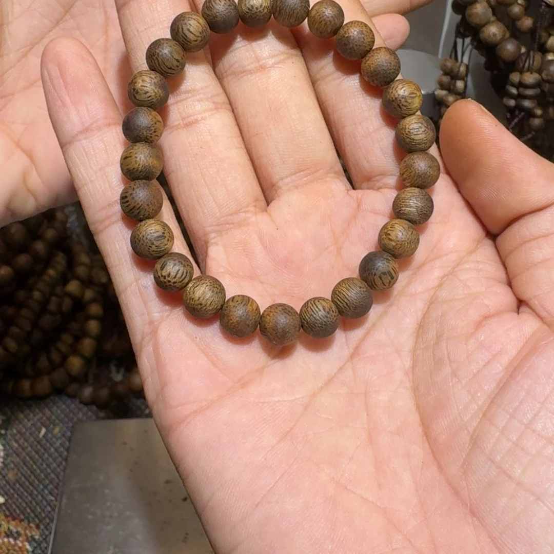 手串沉香豆*蓝宝石07规格4.5克老料