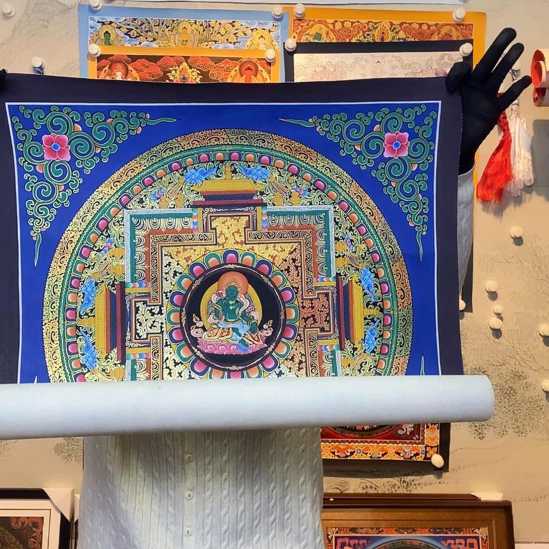 卷轴画纯手绘坛城唐卡50尺