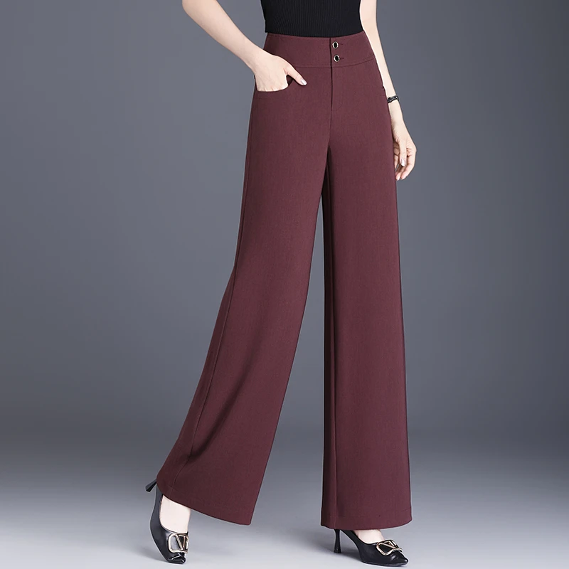 【冰丝/西装】阔腿裤女2025年春夏高腰显瘦垂感宽松长裤妈妈休闲裤