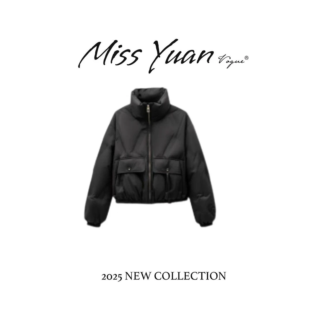 【媛总专属】一体冷压充绒钢印INS风短款鹅绒服MT8621